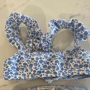 Minnow Swim 2T Blue Floral Bikini